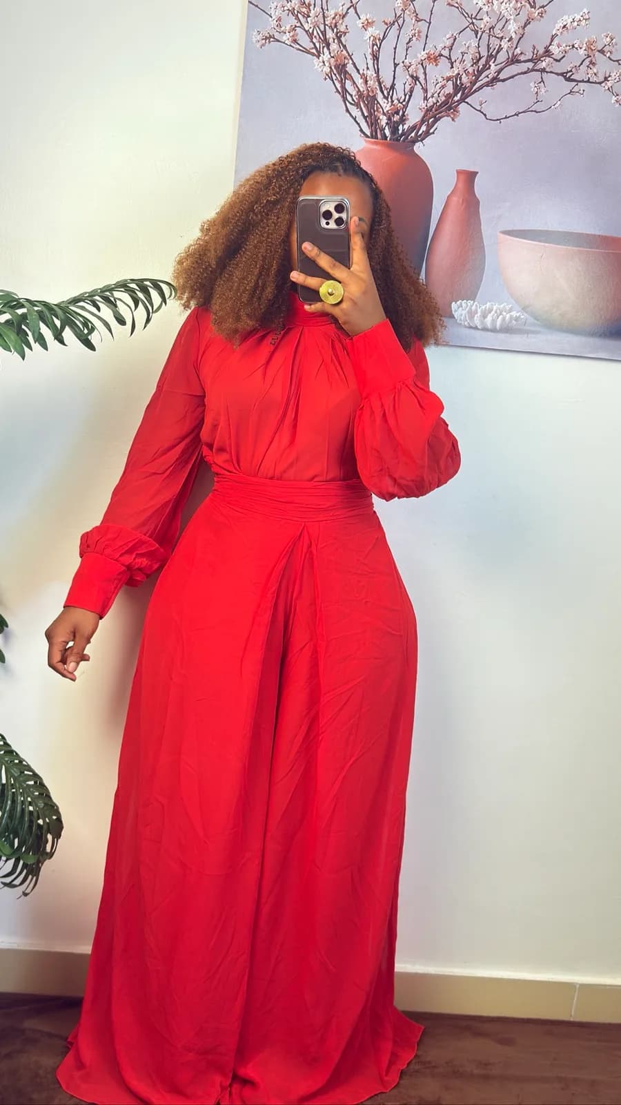 Scarlet Red Elegant Jumpsuit