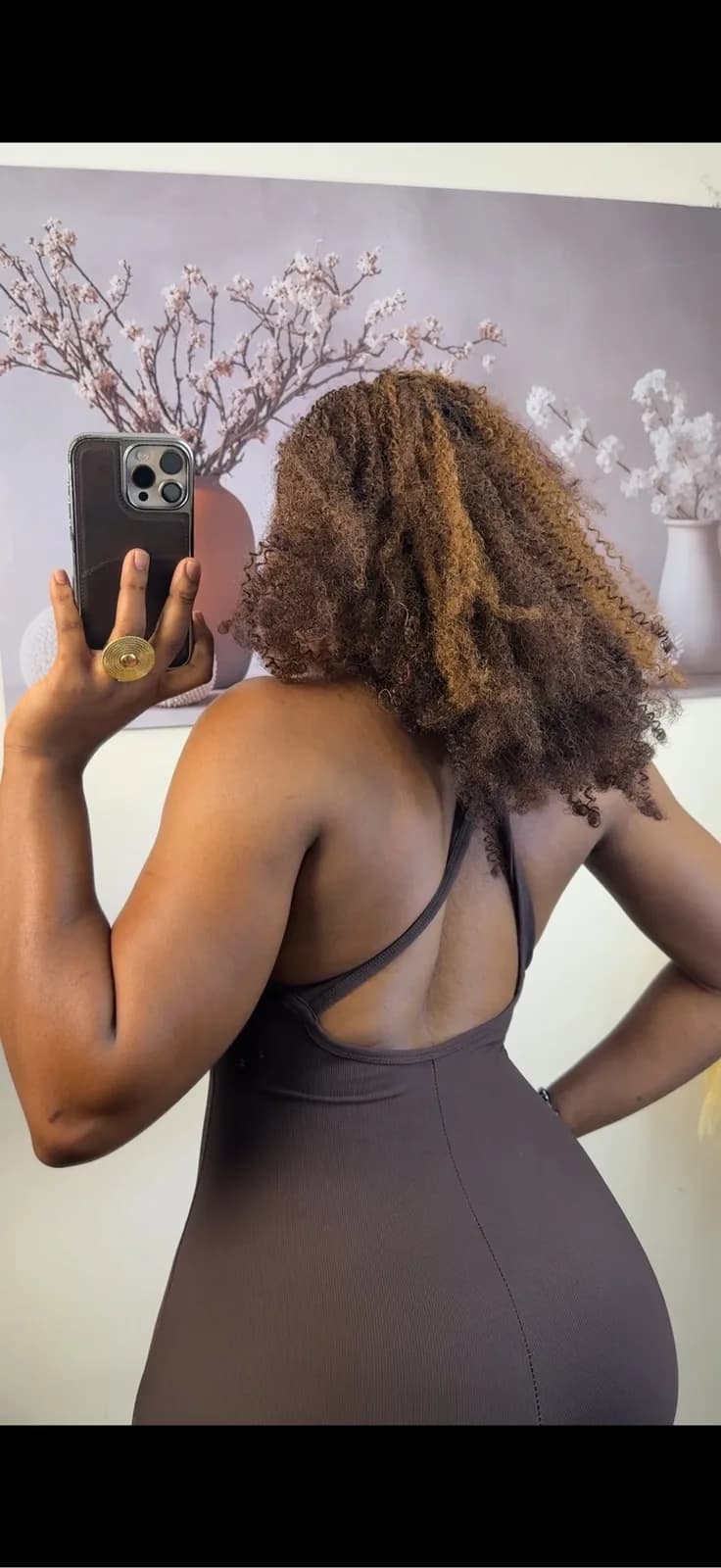 Mocha Brown V-Neck Fitted playsuit