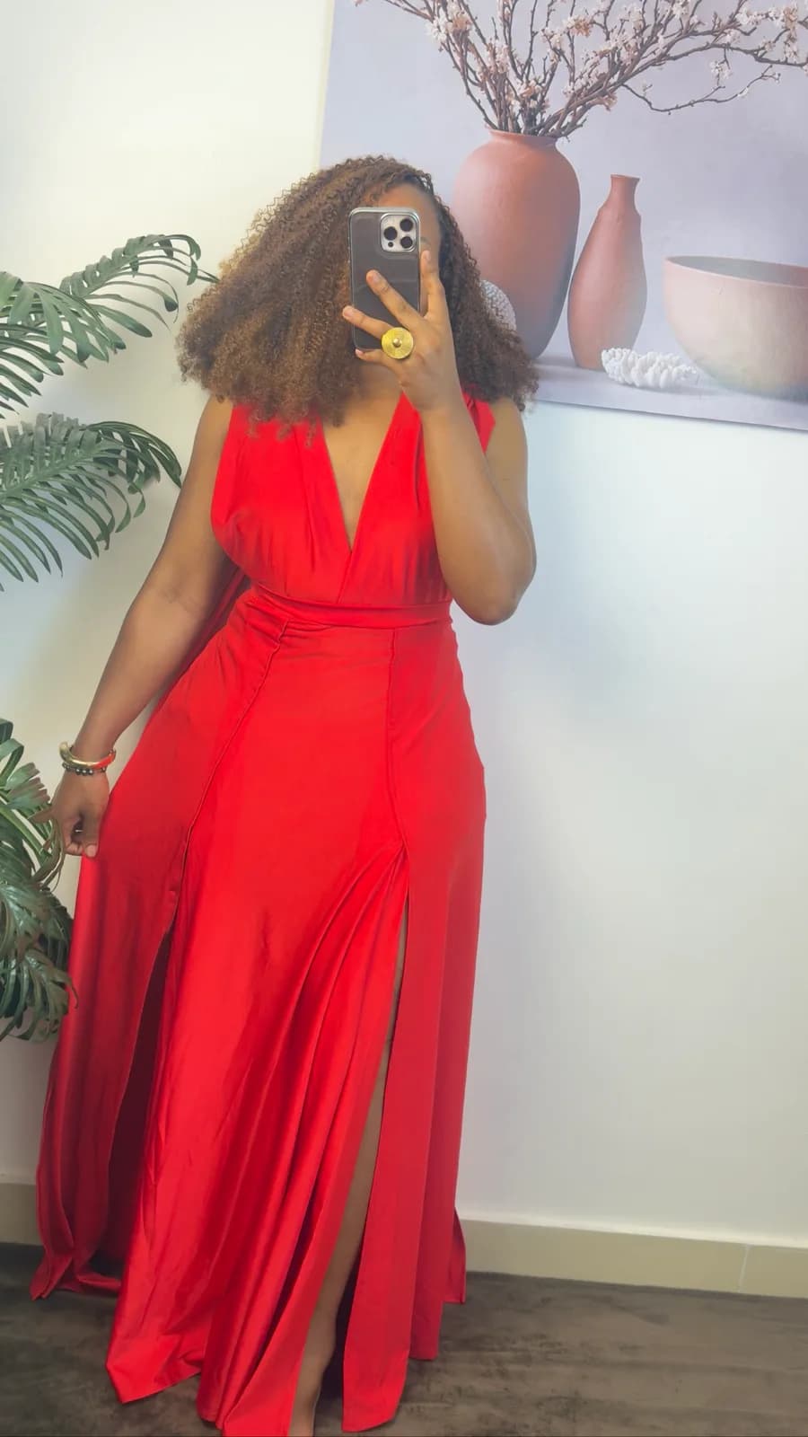 Elegant Red Infinity Maxi Dress