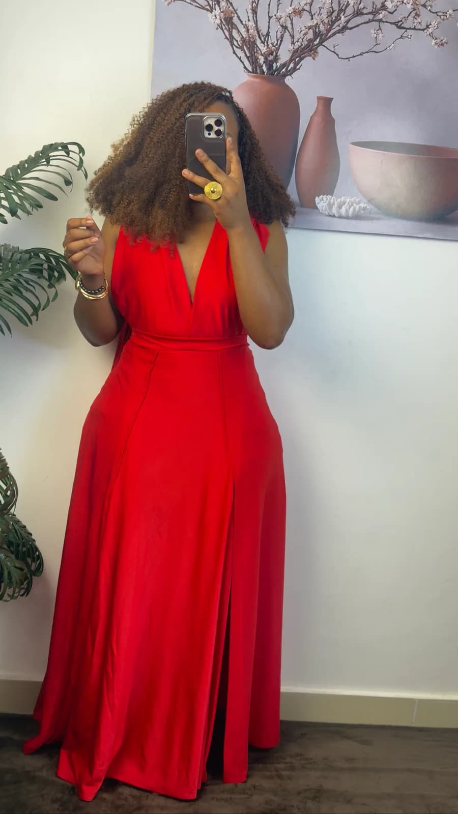 Elegant Red Infinity Maxi Dress