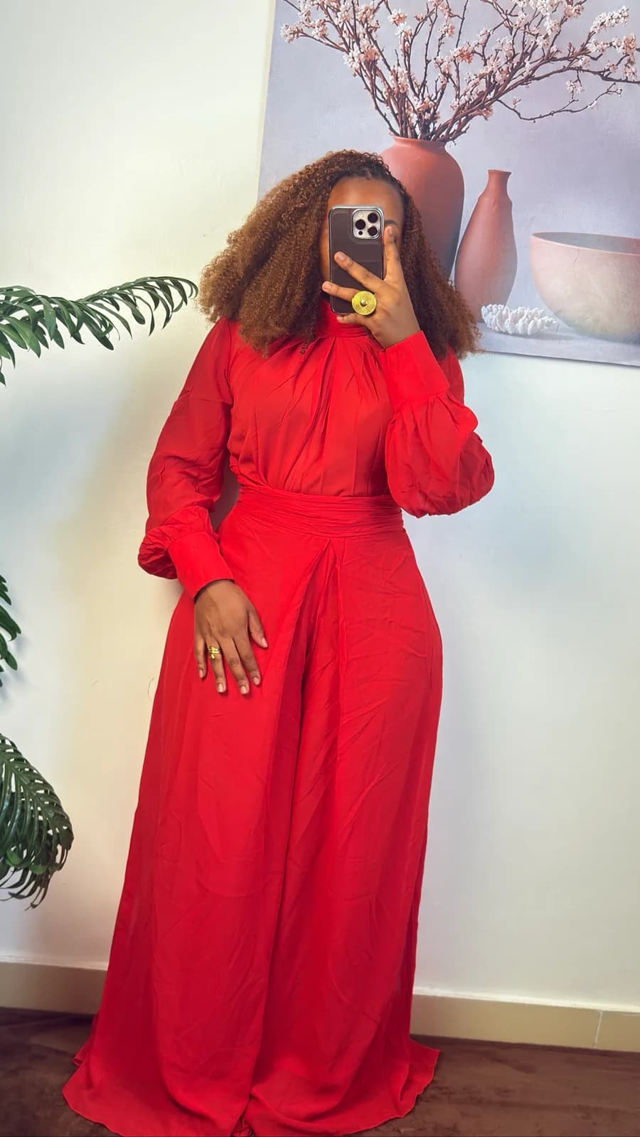 Scarlet Red Elegant Jumpsuit
