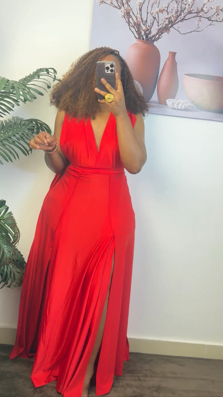 Elegant Red Infinity Maxi Dress