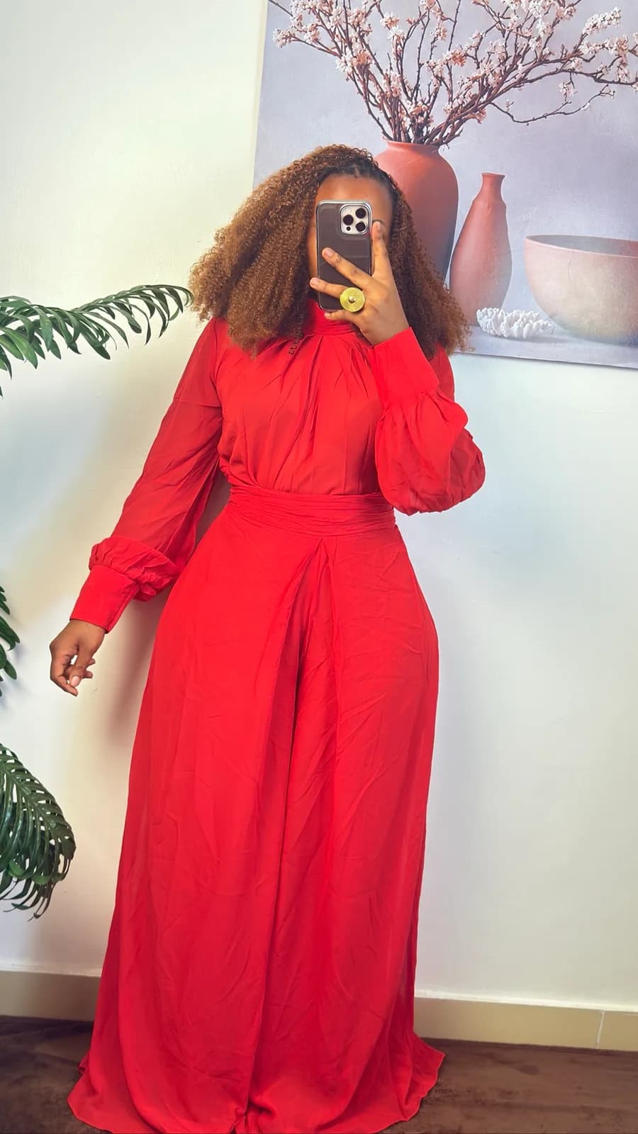 Scarlet Red Elegant Jumpsuit
